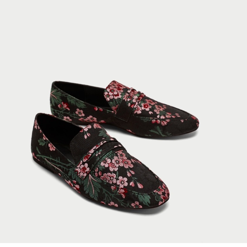 Zara Floral Loafers